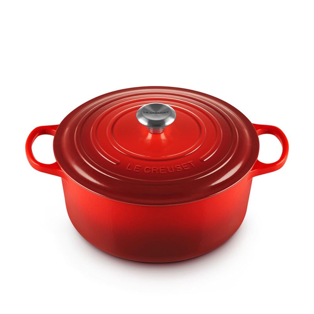 Le Creuset Signature Enameled Cast Iron Dutch Oven 7.25 Qt Cerise New In Box